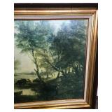 Framed Appears to be a Painting on Canvas - View Near King’s Bromley-On-Trent, Staffordshire by Thomas Gainsborough - see description for more info - it has a tag on the bag