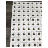 Lot of 100 Wheat Pennies in Protective Sleeves - see description for years