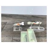 2 - Collectible Whopper Stopper Hellbender Fishing Lures in Plastic Boxes