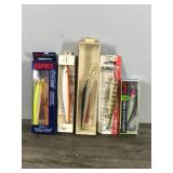 Lot of 5 Fishing Lures in Original Packages - see description for more info