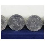 5 - Eisenhower One Dollar Coins - see description for more info