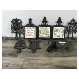 Lot of Vintage Cast Iron Trivets and More