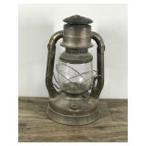 Antique Dietz D-LITE No 2 Kerosene Lantern Oil Lamp New York USA w/Clear Glass