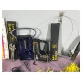 Lot of Fishing Tackle & More - Hooks - Bass Spinners - Jigs - Lead Weights - Fish Scales - Rulers and More