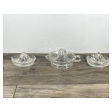 3 - Vintage Clear Glass Juicers