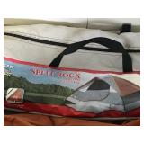 FLW Outdoors Portable Fold Up Chair with Storage Pouches & Split Rock Dome Tent