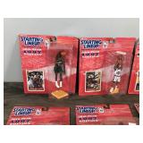 Lot of 7 - 1997 Hasbro Starting Lineup Collectible Basketball Player Figurines with Trading Card