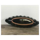 Blue Mountain Pottery Bowl: Teal Green Drip Glaze, Crimped Edge, Vintage Canadian Decor