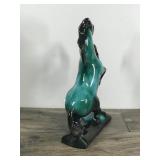 Vintage Drip Glazed Blue Mountain Pottery Stallion Horse