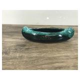 Vintage Drip Glazed Blue Mountain Pottery Canoe