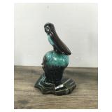 Vintage Drip Glaze Blue Mountain Pottery Pelican Figurine