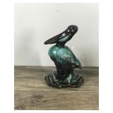Vintage Drip Glaze Blue Mountain Pottery Pelican Figurine