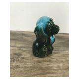 Vintage Drip Glaze Blue Mountain Pottery Dog Figurine