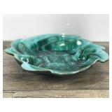Vintage BMP Canada Drip Glaze Blue Mountain Pottery Large Swirl Bowl