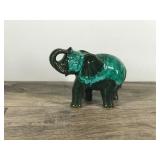 Vintage Drip Glaze Blue Mountain Pottery Elephant Figurine