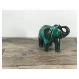 Vintage Drip Glaze Blue Mountain Pottery Elephant Figurine