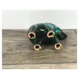 Vintage Drip Glaze Blue Mountain Pottery Elephant Figurine