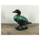 Vintage Drip Glaze Blue Mountain Pottery Duck Figurine
