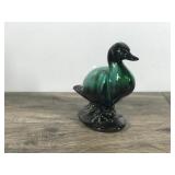 Vintage Drip Glaze Blue Mountain Pottery Duck Figurine