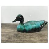 Vintage Drip Glaze Blue Mountain Pottery Duck Figurine