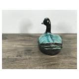 Vintage Drip Glaze Blue Mountain Pottery Duck Figurine