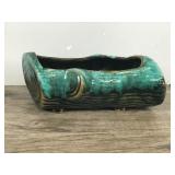 Vintage Drip Glaze Blue Mountain Pottery Log Vase