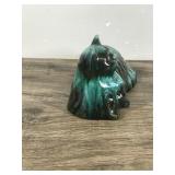 Vintage Drip Glaze Blue Mountain Pottery Cat Figurine
