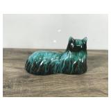 Vintage Drip Glaze Blue Mountain Pottery Cat Figurine
