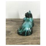 Vintage Drip Glaze Blue Mountain Pottery Cat Figurine