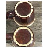 Lot of 5 - Vintage McCoy Brown Drip Glaze Dish ware - see description for more info