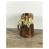 Vintage Brown Drip Glaze Pitcher