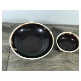 2 - Vintage Pfaltzgraff Brown Drip Glaze Bowls