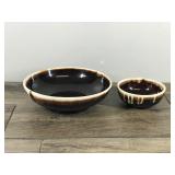 2 - Vintage Pfaltzgraff Brown Drip Glaze Bowls