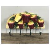 KMC Apples 3-D Resin Wall Hanger Key Hook Measuring Spoon Towel Rack