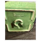 Vintage Shawnee USA Electric Portable Lamp - Deer Fawn Laying next to logs with flowers overhead