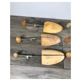 Lot of Wooden and Metal Shoe Stretchers
