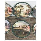 6 - Vintage Abel Grimmer Round Art Pictures (Lordy Clare - Made in England)