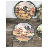 6 - Vintage Abel Grimmer Round Art Pictures (Lordy Clare - Made in England)