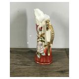 Vintage Carlsbad Victoria Floral Pansies Pitcher Ewer Cream And Gold Trim - Austria #6