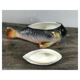 Vintage Koi Fish Cookie Jar