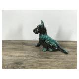 Vintage Drip Glaze Blue Mountain Pottery Terrier Dog Figurine