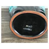 Vintage Drip Glaze BMP Canada Blue Mountain Pottery Embossed Vase