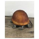 Amber Glass Turtle Lamp