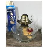 3 - Vintage Kerosine Oil Lamps with a Pack of Oil Lamp Wicks - All 3 of them glow green when you put a black light on them