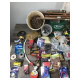 Lot of Hardware & More - Brass Valves - Copper Piping - Solder - Gaskets - Washers - Nails  -  Electrical - Plumbing and More