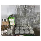 Lot of Canning Jars and Lids