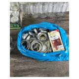 Lot of Canning Jars and Lids
