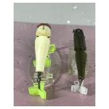 2 - Collectible Wooden Creek Chub Pikie / Minnow Fishing Lures