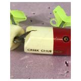 2 - Collectible Wooden Creek Chub Pikie / Minnow Fishing Lures