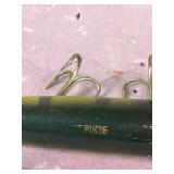 2 - Collectible Wooden Fishing Lures - Creek Chub Pikie & Injured Minnow